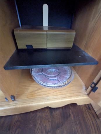 2 shelf buy-out - glass plates, storage item, etc.
