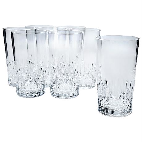 Vintage Cristal D'Arques-Durand "Juan" Cut Crystal Highball Glasses, Set of 8
