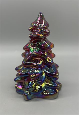 Mosser 5 1/2” Red Carnival Glass Christmas Tree
