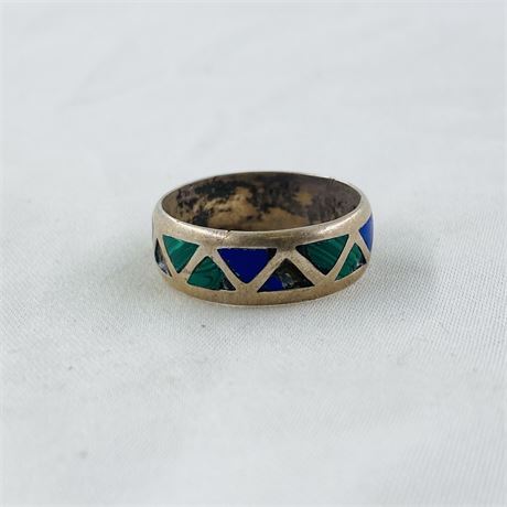 4.8g Navajo Signed Sterling Ring Size 12