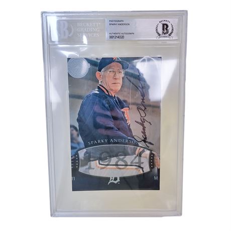 Beckett Photograph Sparky Anderson Authentic Autograph