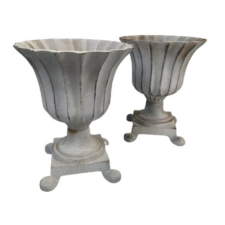 Modern Cast Iron Decorative Urn Planters