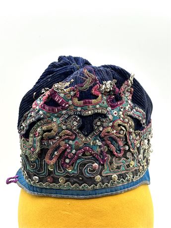 Vintage Embellished Chinese Hat