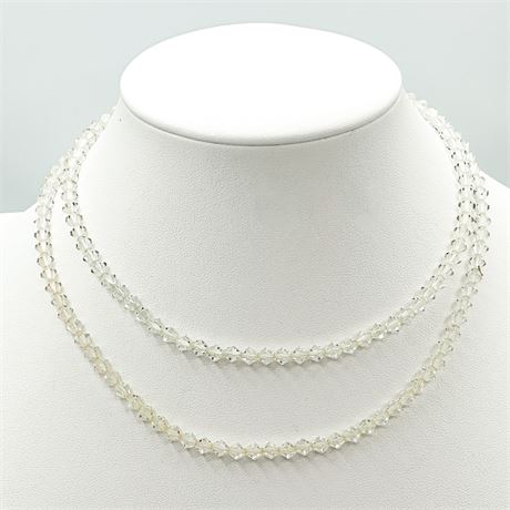 Vintage Faceted Crystal Beaded Necklace