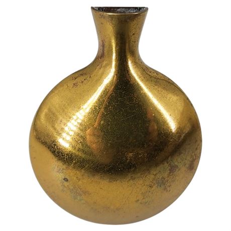 Vintage Brass Working Mini Vase Brooch