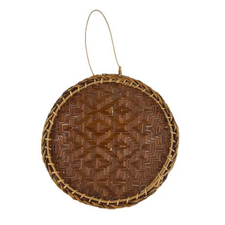 Vintage Hand Woven Wall Hanging Gathering Basket