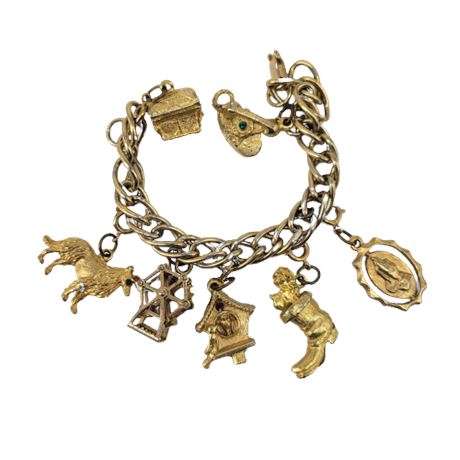 Gold Colored Charm Bracelet