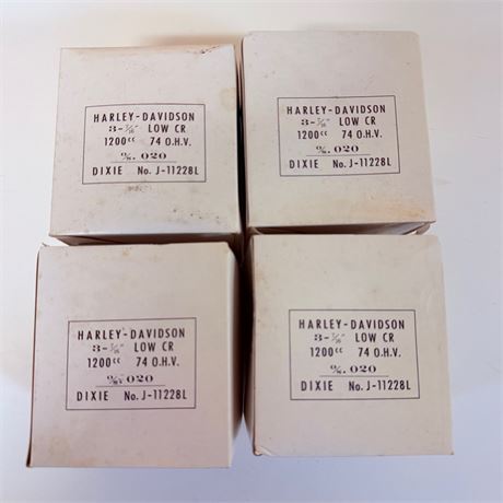 4 NOS Harley Davidson 1200 CC Pistons w/ Pins