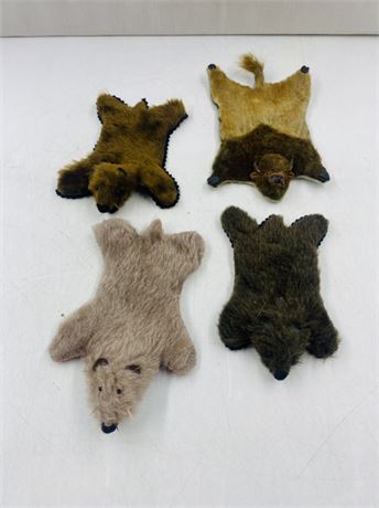 Vtg Miniature Furs - Bears and Buffaloes