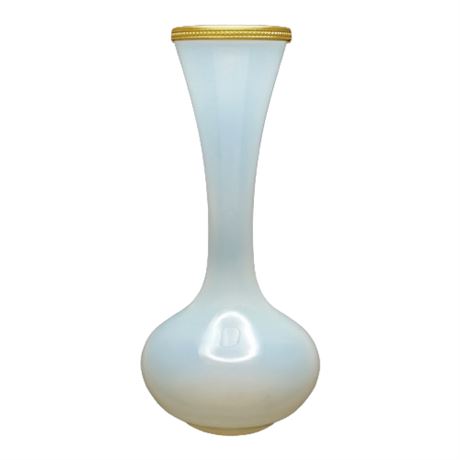 1950s Vincenzo Nason Murano Opaline Glass Vase