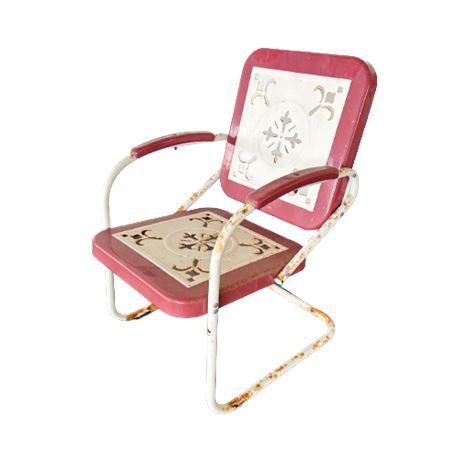 1960's Steel Patio Armchair Chair