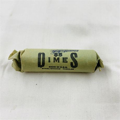 Unsearched $5 Mercury Dime Roll