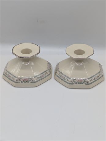 "Charleston" Lenox USA Octagonal Candle Sticks