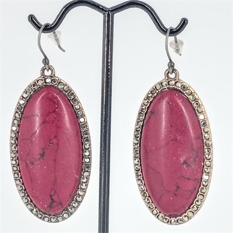 Lucky Brand Reconstituted Calcite Goldtone Drop Earrings