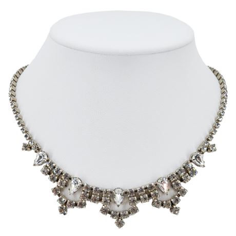 Vintage LA-REL Prong Set Rhinestone Necklace