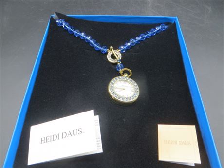 Heidi Daus Necklace/Watch NIB
