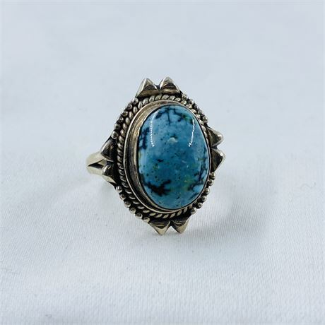 13g Sterling Turquoise Ring Size 9