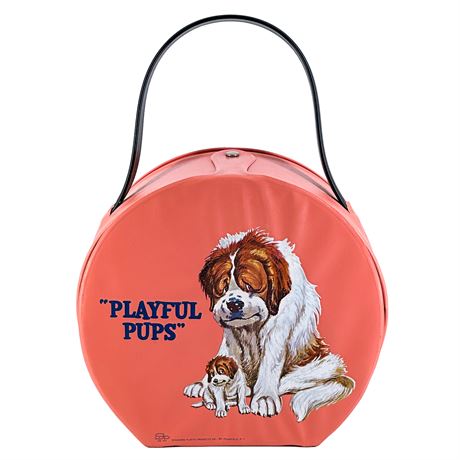 "Playful Pups" Standard Plastic Products Round Vintage Purse