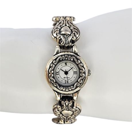 Brighton Silver Tone Florence Toggle Clasp Ladies Wrist Watch, Retired