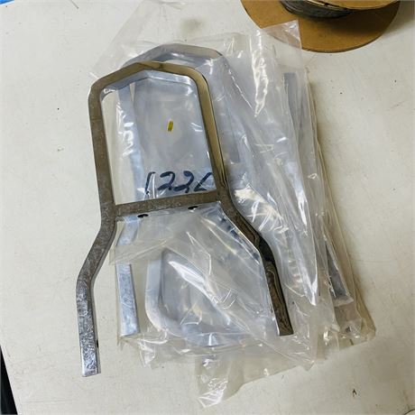 8 NOS Solid Steel Chrome Backrests