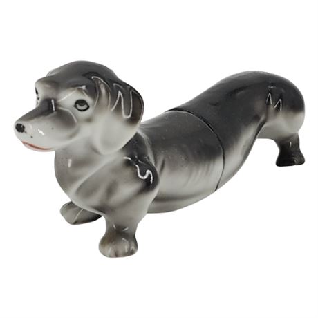 Vintage Japanese Porcelain Wiener Dog Dachshund Salt & Pepper Shakers