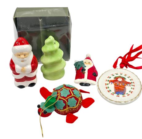 Christmas Mixed Lot, Ornaments, Magnet, Salt & Pepper