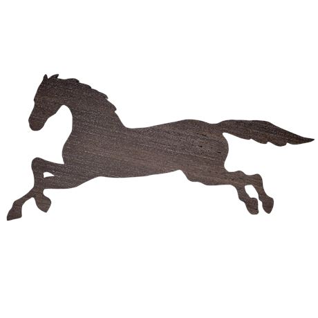 Large Wall Hanging Brown Composite Wood Horse