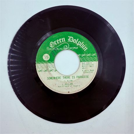Larry Allen Somewhere There is Paradise 45 Vinyl Record