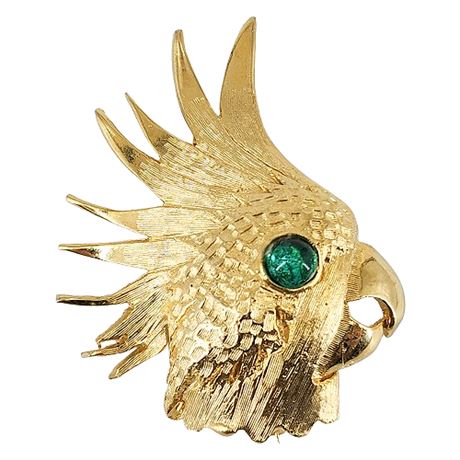 Vintage Cockatiel Head Brooch