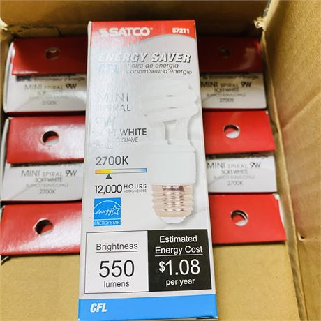 24 New Satco Light Bulbs