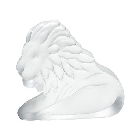 Frosted Art Glass Lion