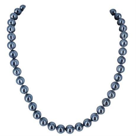 Vintage Gray Plastic Pop Beads Necklace