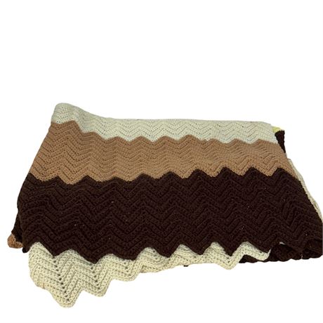 Chevron Crocheted Afghan