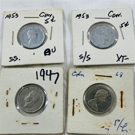 4x Canada Nickels