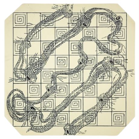 Vintage Great Wall of China Composite Chess Board