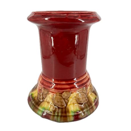 Vintage Roseville Pottery Red Pinecone Pedestal