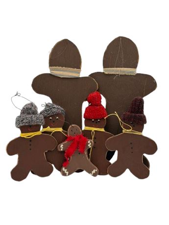 Wood Gingerbread  Ornaments