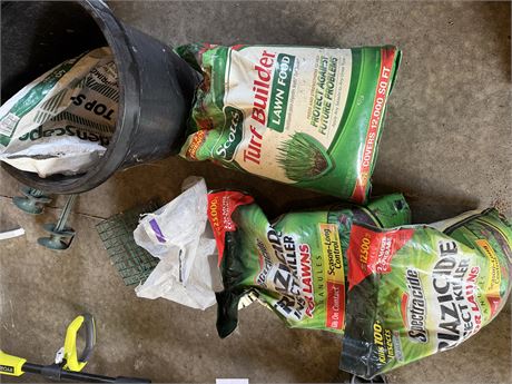 Lawn Fertilizer & Pots