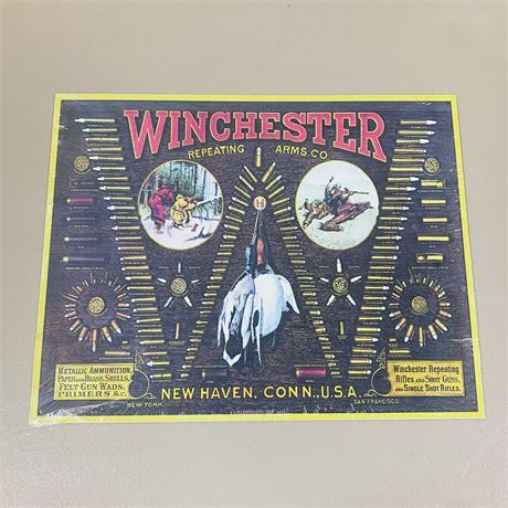 Winchester 12.5x16” Metal Retro Sign