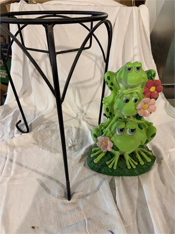 Plant Stand & Composite Frog