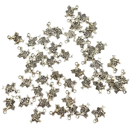 Lot of 47 Mini Alice in Wonderland White Rabbit Charms