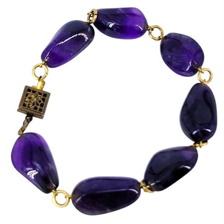 Vintage Amethyst Gemstone Bracelet