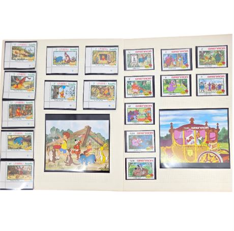 1982 Robin Hood & Winnie the Pooh, Disney Christmas Stamps