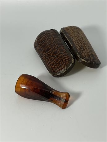 Vintage Bakelite cigar holder with case