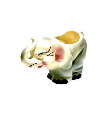Vtg Ceramic Elephant Planter