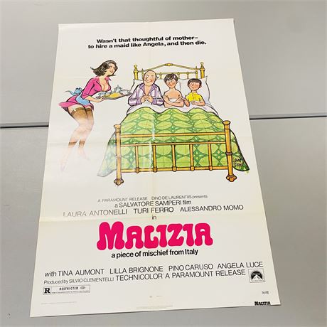 Original 1973 Malizia Movie Poster