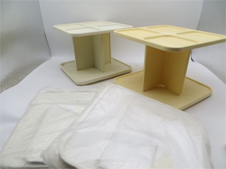 NEW VINTAGE TUPPERWARE 4 LAZY SUSANS