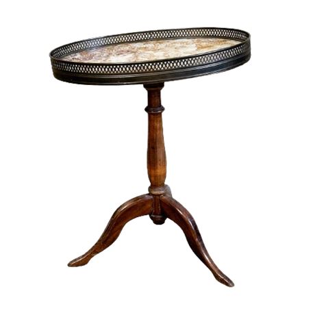 Dennison Manufacturing Co Marble Topped Wine Table