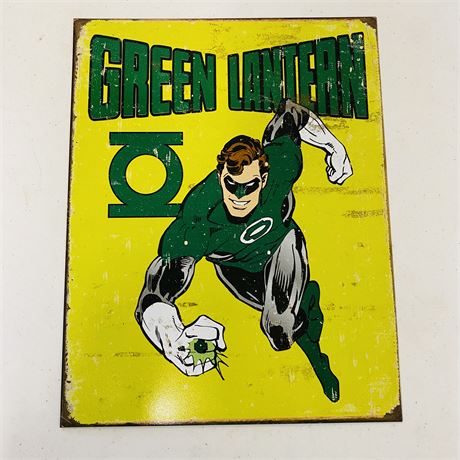 Green Lantern 12.5x16” Metal Retro Sign