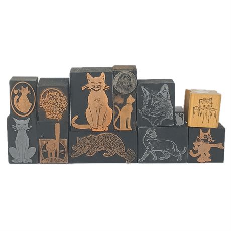 Cat Stamp Collection, Set of 13